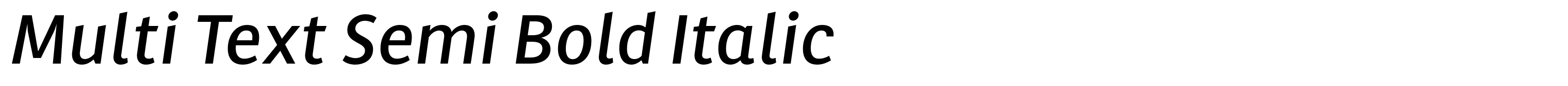 Multi Text Semi Bold Italic